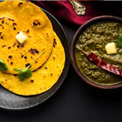 Tuesday Special Makki ki Roti with Sarson ka Saag and fresh sweet Lassi